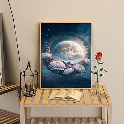 Lunyloer 5D Diamond Painting, Moon Diamond Painting Kits para adultos iniciantes, broca completa DILO DIAMENTO PINTURAS