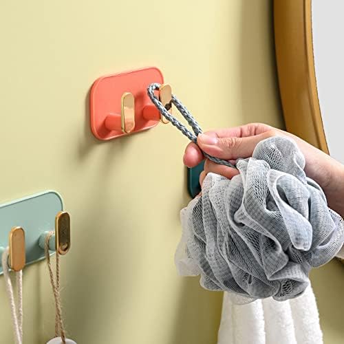 Auto -adesivo portas de parede geladeira ganchos multifuncionais/banheiro de cozinha economiza ganchos utilitários de espaço para pendurar toalhas de toalha #4