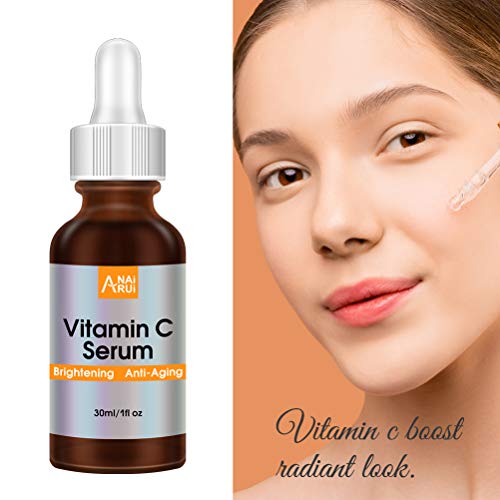 O soro de vitamina C da Anairui com ácido hialurônico e avelã de bruxa reduz manchas escuras, pele mais firme 1 fl.oz