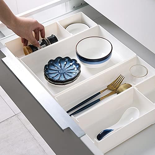 Caixa de armazenamento de plástico Anncus Organizador de cozinha Bandejas Divisadoras de gavetas de mesa