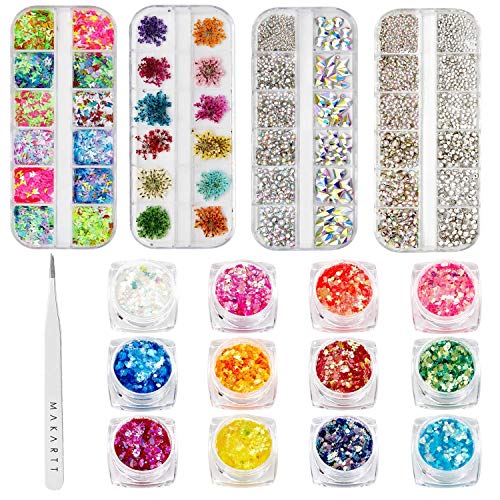 Kit de esmalte Makartt Gel 22 cores com pacote de kit de decoração de unhas