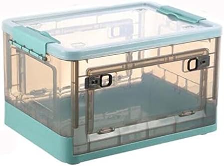 Caixa de armazenamento dobrável de quul com tampa contêiner de organizador de armário de plástico multifuncional para brinquedos banheiros de cozinha