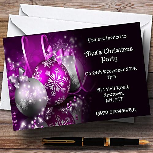 O card zoo roxo personalizado natal/ano novo/convites para festas de férias