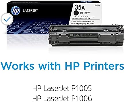 HP 35A Cartucho de toner preto | Trabalha com o HP LaserJet P1005, P1006 | CB435A