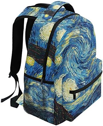 Aluno da escola Backpack van Gogh Starry Sky Teens meninas Bookbag