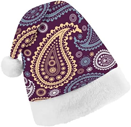 Vintage Paisley chapéu de natal personalizado chapéu de santa decorações engraçadas de natal