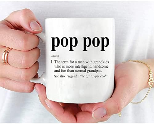 Presente pop pop, caneca de definição pop pop, caneca do avô, idéias engraçadas de presente de Natal para vovô, presente do dia dos pais canecas de café do avô do avô…