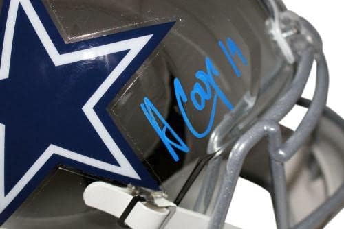 Amari Cooper autografou/assinado Dallas Cowboys Chrome Réplica Capacete JSA 22778 - Capacetes NFL autografados