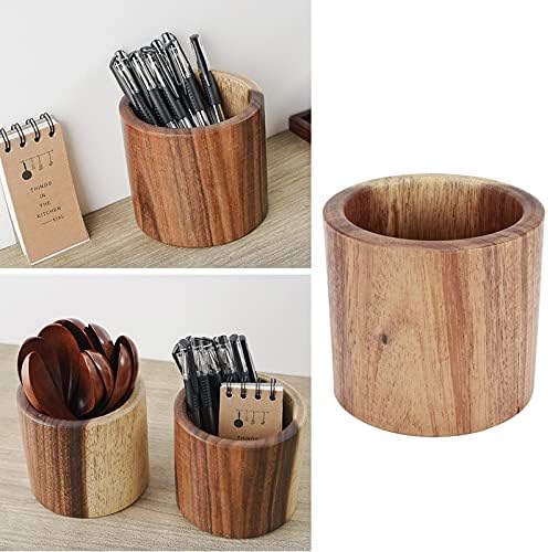 Vifemify Multifuncional Wooden Spoon and Fork Towlery Storage Box, ambientalmente amigável e saudável, para o escritório