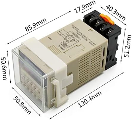 Makee dh48s-s 0,1S-990H AC 110V 220V DC 12V 24V Ciclo de repetição SPDT Programável Timer Time Switch Relé com soquete DH48S DIN Rail