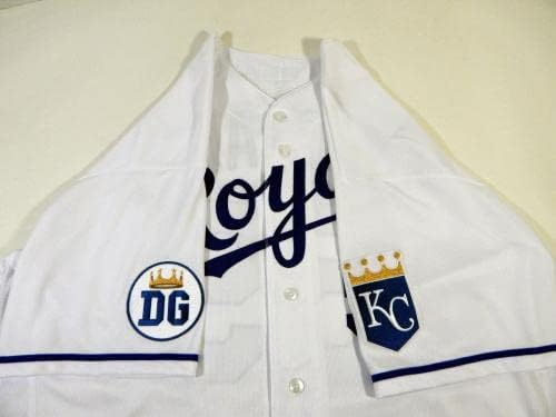 2020 Kansas City Royals Andres Machado 59 Jogo emitido White Jersey DG P 48 86 - Jogo usada MLB Jerseys