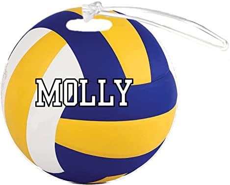 Volleyball Molly Customizável 4 polegadas reforçada Bagagem plástica Tag Adicione qualquer número ou qualquer nome de equipe