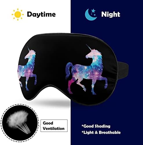 Unicorn Galaxy Sleep Máscara Durável Catelas Covers de máscara de olho macio com cinta ajustável para homens Mulheres