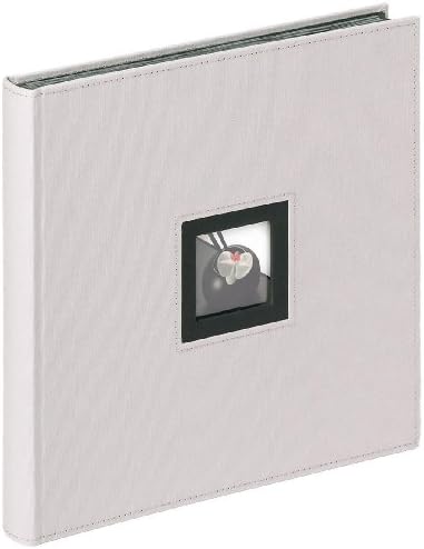 Walther Design FA-209-B Black & White Linen Capa, álbum de livros com Die Cut para sua foto pessoal, 10,2 x 10,2 polegadas,