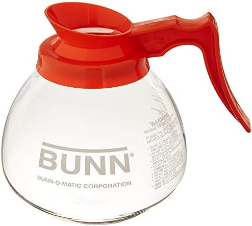 Bunn Coffee Pot Decanter/Jafera, 2 preto regular e 1 decaf de laranja, 12 xícara de cup, conjunto de 3, versão original