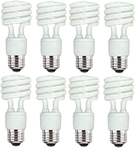 Iluminação Dysmio - 13 watts Mini -Twist CFL Bulbo 2700k Base E26 branca quente - 8 pacote