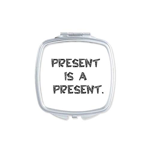 Presente é um presente Art Deco Gift Fashion Modance Compact Compact Pocket Makeup Double -sidelaed Glass