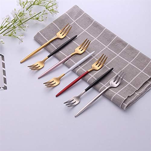 Aloncecz Dinner Fork Fruit Tea Fork 304 Aço Fork da cor curta Handelinha dourada Black Fork Set Hotel Banquet Transportation