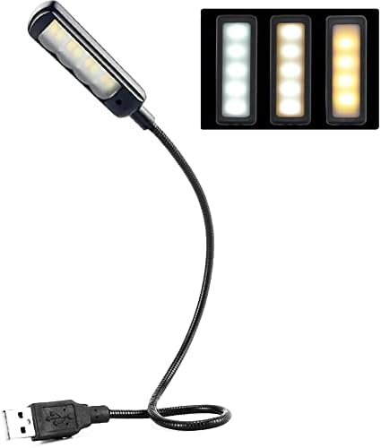 Luz Bubosper USB para teclado de laptop, espessado e flexível 3 brilho x 3 temperatura de cor Luz de leitura USB para