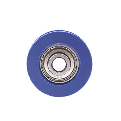 Polia de ranhura 4pcs Rolo guia guia do rolo de groove roda guia de nylon guia para portas Gavetas de janelas 5x25.5x8.5mm azul