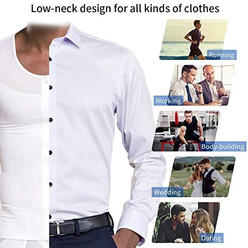 Camisas de compressão de GSKS para homens clames do corpo Shimming Shapewear com zíper