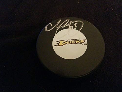Chris Pronger Genuine certificado autêntico assinado Hockey Hockey Puck Steiner - Pucks de NHL autografados
