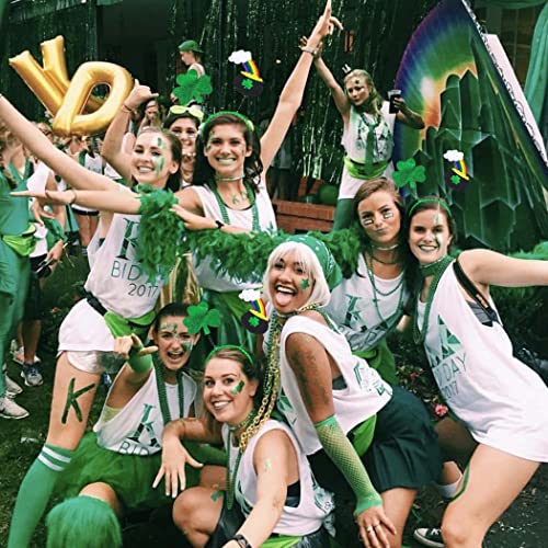 Evazen ​​St. Patrick's Day Bands Green Shamrock Hair Hoops irlandeses Rainbow Clover Capace Costume Festa de Cabelos
