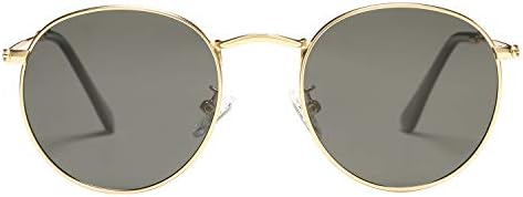Óculos de sol polarizados de metal redondos para mulheres estilo de designer retrô