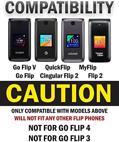 Case para o telefone GO Flip, NakedCellphone [Couro vegano preto] Tampa de formulário com [Proteção à tela embutida]