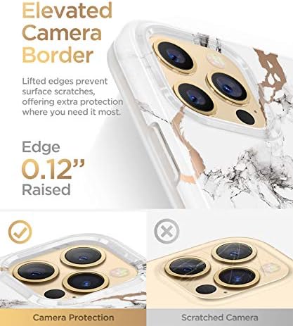 GVIEWIN Compatível com iPhone 12 Pro Max Case 6,7 polegadas 2020, mármore Ultra Slim Fino Fino brilhante à prova