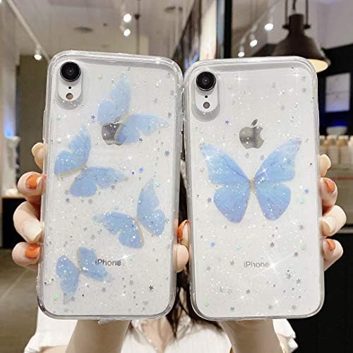 Ztuok Compatível com o estojo iPhone XR para mulheres meninas, bling glitter silicone capa