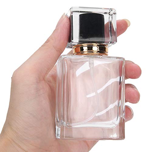 Garrafa de perfume, garrafa de spray de vidro recarregável clear atomizador líquido recipiente de adiamento de perfume vazio