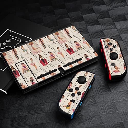 Adesivo de pinup de poker adesivos de proteção protetora adesiva personalizada adesiva completa compatível com nintendo