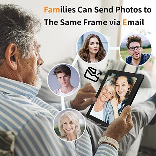 10,1 polegadas WiFi Digital Picture Frame Ilimitado Grátis Photo Frame App e e -mail foto em massa de qualquer lugar, use amigável