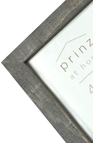 Prinz Pallet 4x6 com estrutura de imagem rústica angustiada, cinza, 5,5 'x 7,5' x 1,2 ', cinza