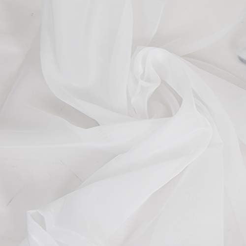 Janela têxtil de Ruthy Janela de grommet pura das cortinas de ilhó 54 x 90 Total 108 x 90 de comprimento para cozinha, quarto/sala de estar cor: branco