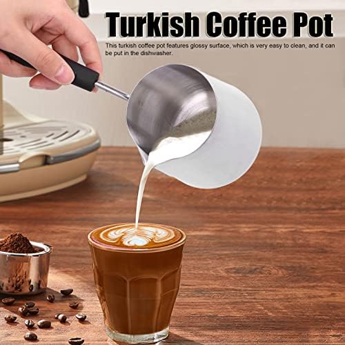 Alvinlite 600ml Cafeteira turca | Leite de aço inoxidável e cafeteira mais quente | Brew Delicious Espresso com alça resistente