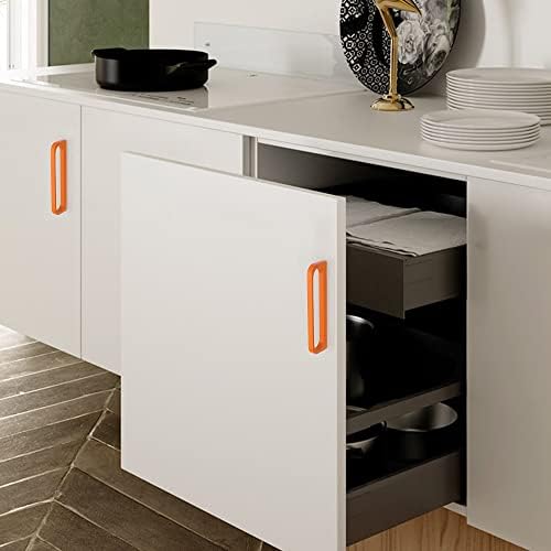 3,75 Modern Orange Armet Pull Pull Handled Maneta Manenete Manço de quarto Crescedor Hardware Hardware Hardware