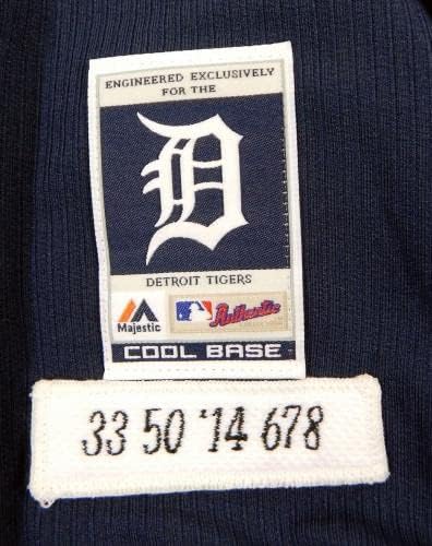 2014 Detroit Tigers Steven Moya 33 Jogo emitido Navy Jersey ST BP 964 - Jogo usou camisas MLB