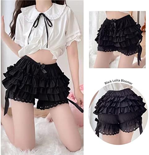 Vibração feminina lolita bloomers briga calça de abóbora short inferior