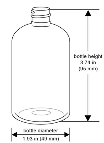 4 onças de garrafas redondas de Boston, plástico de estimação sem preliminar BPA, com tampas de topo de torção brancas