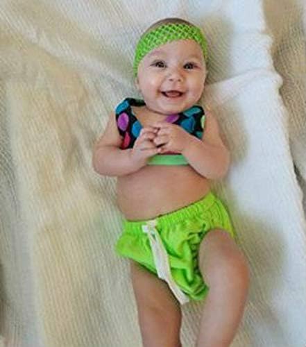 Fraldas de natação de bebê kawaii reutilizáveis ​​de tamanho ajustável para presentes de chá de bebê e aulas de natação, tema nº 2 - pacote de 3