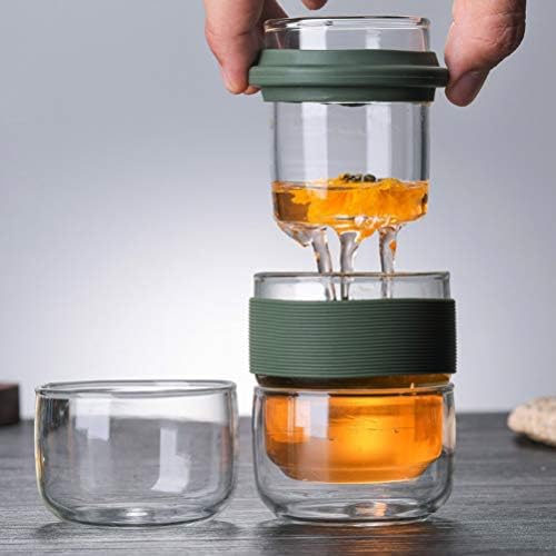 Viagem Tea Infuser Bottle Bottle Travel Tea Caneca Viagem Vidro Copo de chá de vidro Conjunto de chá portátil Drink