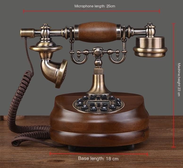 Counball Rotário Dial Telefone American Classic Desk Telefone Decoração de telefone com fio Living Retro Style Linefic