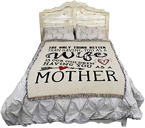 Pure Country Weavers A única coisa melhor esposa, filho, mãe cobertor - presente de tapeçaria de presente tecido de algodão - feito