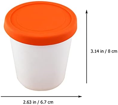 Recipientes de silicone de cabilock 4pcs 250ml Recipientes de sorvete Tubs de armazenamento congelador com tampas de silicone copos de sobremesa redonda portadores de iogurte para moldes de silicone redondos de sorvete caseiros para sorvete de sorvete