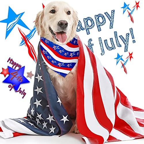 Independence Day Dog Bandana Patriótico cachorro bandana Triângulo Bibs Acessórios de cachecol American Bandeira Americana Coloque