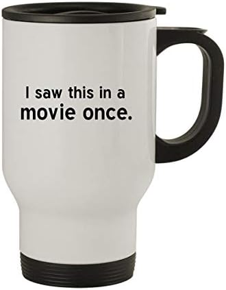 Molandra Products Eu vi isso em um filme uma vez. - Caneca de viagem de aço inoxidável de 14 onças, branco