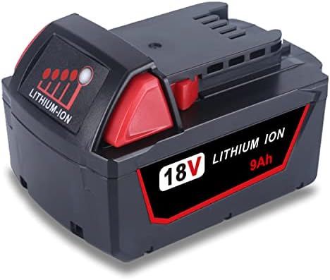 Skyon 18V 9AH Substituição Bateria compatível com Milwaukee 18V Bateria de lítio XC M-18 48-11-1820 48-11-1850 48-11-1815 48-11-1852
