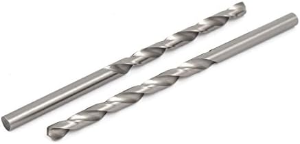 Aexit 7,4 mm DIA Tool Titular HSS Double Flautes Stravo Brill Brill Bits Bits Silver Tom 5pcs Modelo: 70AS81QO772